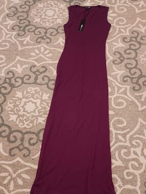 Fashion Nova Sleeveless Plum Maxi Dress